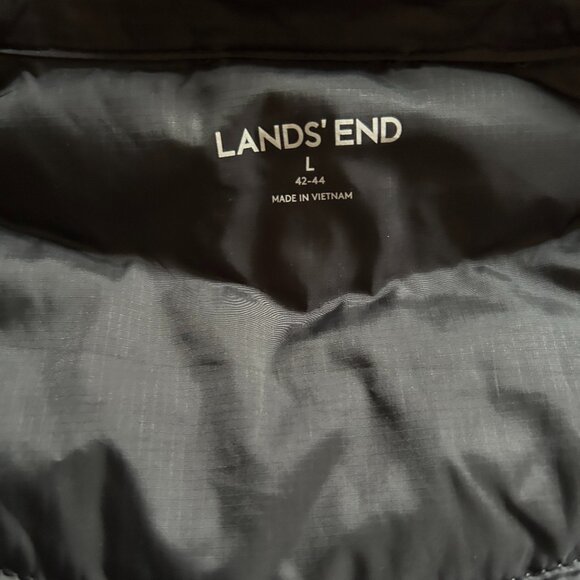 Lands’ End Black Puffer Jacket - Picture 6 of 7